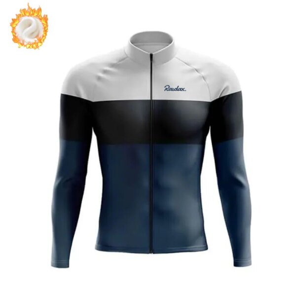 Camisetas térmicas de lana para Ciclismo para hombre, chaqueta de manga larga para Ciclismo de montaña, camiseta cálida para Ciclismo, Maillot, Invierno 2023