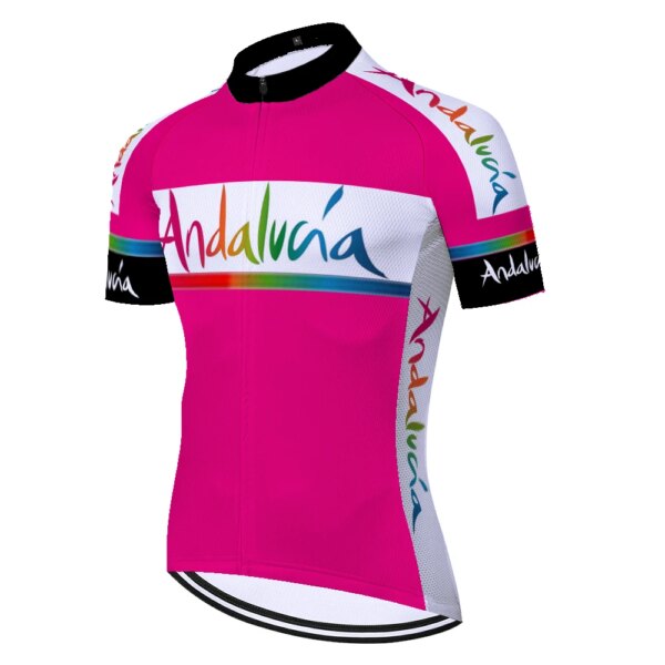 2023 Proteam ANDALUCIA Maillot Ciclismo Hombre Verano 2023 Verano de secado rápido España Camisa Ciclismo