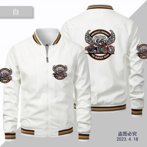 Chaqueta decorativa con Logo Route66 Vintage para hombre, abrigo para motocicleta todoterreno, Camisa deportiva informal de moda, chaqueta de béisbol, otoño, novedad de 2023