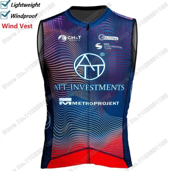 2024 ATT Investments-Chaleco de ciclismo a prueba de viento para hombre, Jersey de ciclismo sin mangas, chaleco de viento Unisex, rompevientos para bicicleta, ropa de ciclismo