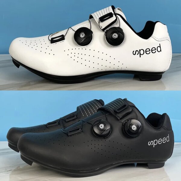 Zapatos de ciclismo para hombre y mujer, zapatillas con cierre para primavera/verano, cordones eléctricos para bicicleta de carretera, zapatillas para ciclismo de montaña, 2024