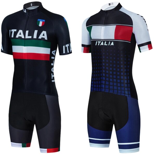 2024 ITALIA Cycl Jersey QUICKSTEP Team Bike Maillot Shorts MTB hombres Ropa Ciclismo Bicycl camiseta Culottes Ropa