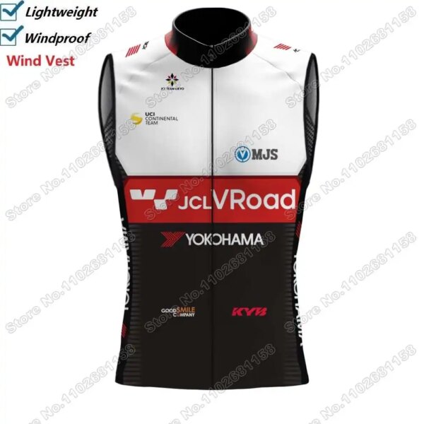 2024 JCL TEAM UKYO chaleco cortavientos para hombre, chaleco de ciclismo a prueba de viento, Jersey de ciclismo sin mangas, cortavientos para bicicleta, ropa de montaña