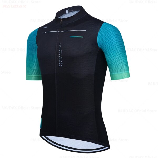 2024 Ropa de Ciclismo para hombre Raudax manga corta Ropa Ciclismo verano Ciclismo Jersey triatlón bicicleta Jersey uniforme Ciclismo Kit