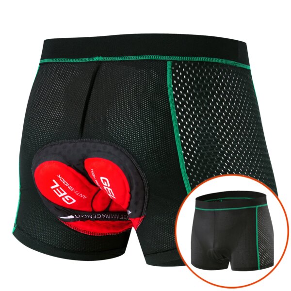 Ropa interior de ciclismo para hombre, Bóxer acolchado de Gel 5D, pantalones cortos de ciclismo de montaña, equipo de ciclismo, pantalones cortos, 2024