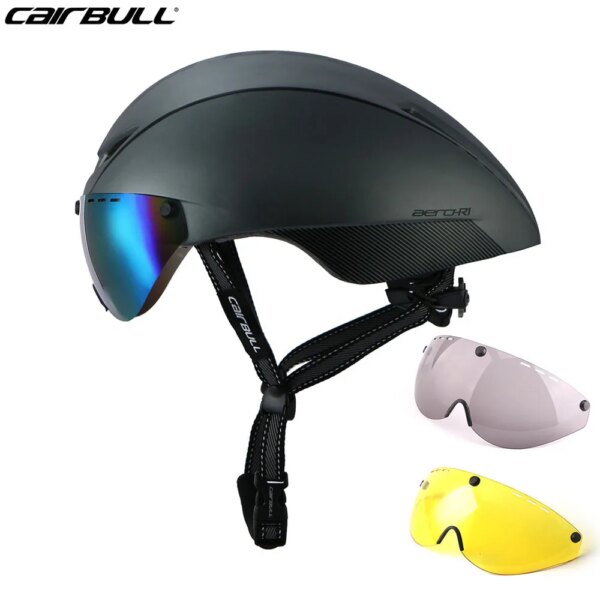 2024 NUEVO CAIRBULL Nuevo Aero TT Casco de bicicleta de carretera Gafas de carreras Ciclismo Bicicleta Casco de seguridad deportivo Gafas de ciclismo en molde