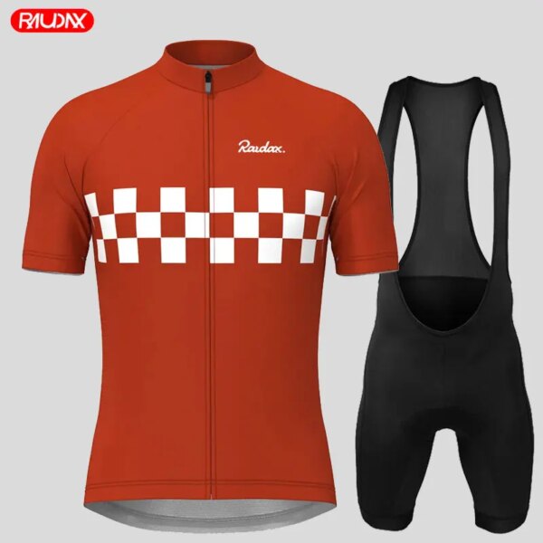 Conjunto De Jersey para bicicleta De carretera, Ropa De ciclismo juvenil, equipo De verano MTB RAUDAX, uniforme De manga corta, mono De triatlón, Ropa De Hombre 2024