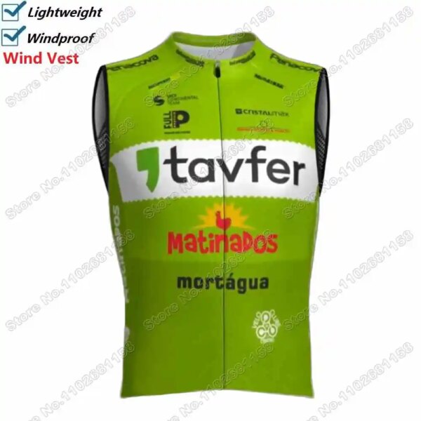 2024 Tavfer Ovos Matinados Mortágua chaleco de ciclismo a prueba de viento hombres chaleco de viento ciclismo Jersey sin mangas bicicleta rompevientos MTB desgaste