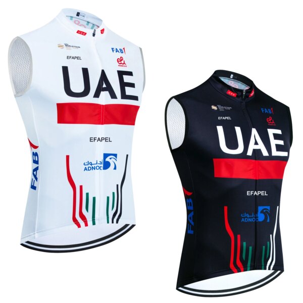 2024 UAE Ciclismo Jersey hombres bicicleta de carretera chaleco Ropa Ciclismo equipo Pro montar bicicleta sin mangas Maillot camiseta