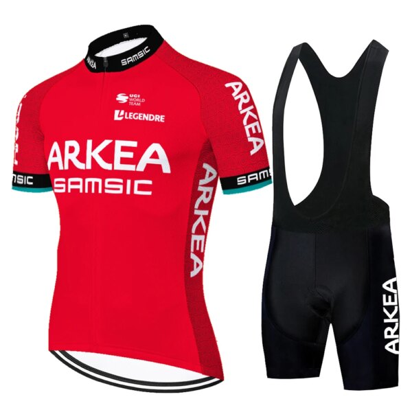 ARKEA-Camiseta de ciclismo del equipo 2024, conjunto de pantalones cortos con pechera 12D, uniforme de Ciclismo de montaña, Ropa de secado rápido para bicicleta, 2024