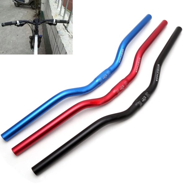 Manillar de bicicleta de aleación de aluminio de 25,4mm y 62cm, barra elevadora duradera, piezas de manillar de montaña para bicicleta de montaña y carretera