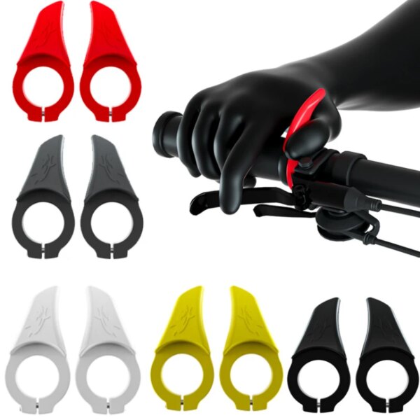 2 unid/set bicicleta de montaña universal cuerno de buey vicio empuñaduras bicicleta muerta agarre ciclismo accesorios equipo pulgar relajación