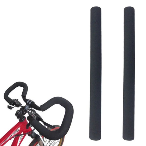 Empuñaduras de manillar de bicicleta de silicona suave, 2 uds., para exteriores, MTB, bicicleta de carretera, cubierta de esponja, empuñaduras de soporte fuertes antideslizantes, pieza de ciclismo