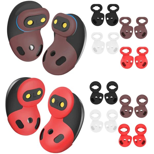 3/2 pares de fundas de silicona para auriculares, puntas de repuesto para auriculares, tapones para los oídos antideslizantes para Samsung Galaxy Buds Live, almohadillas para los oídos