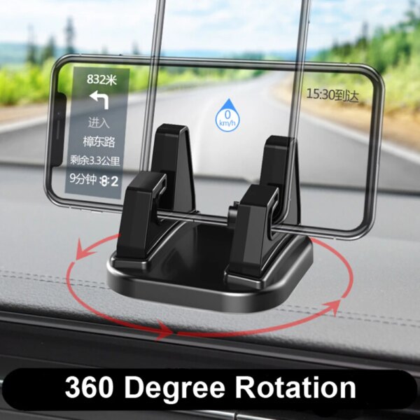 Soporte giratorio de 360 ​​grados para teléfono móvil de coche, soporte Universal adhesivo para salpicadero, accesorios para teléfono móvil y coche