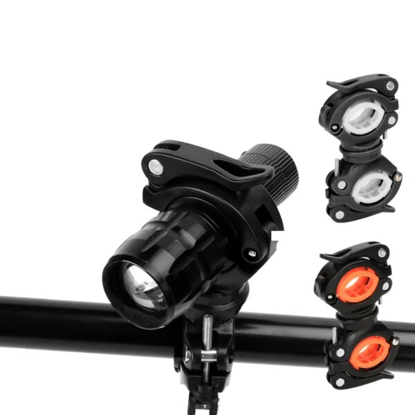 Abrazadera de Clip para ciclismo de rotación de 360, soporte de montaje para linterna, luz LED Universal para bicicleta, soporte para linterna