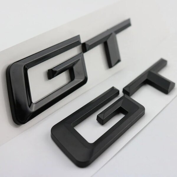 Insignia de maletero de coche con letras del logotipo GT negro cromado ABS 3D, calcomanía con emblema GT para BMW Serie 6 G32 GT, accesorios adhesivos