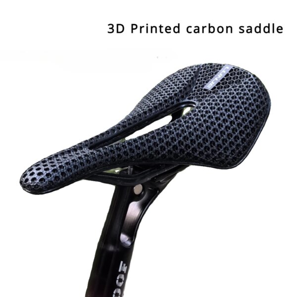 Sillín de carbono ultraligero para bicicleta con estampado 3D, 142mm, sillines de carreras súper ligeros para carretera, cojín para asiento de bicicleta, piezas para asientos de ciclismo