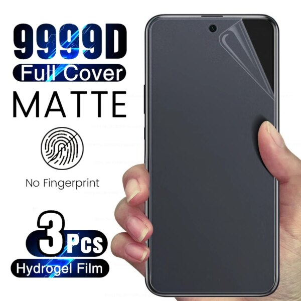 3 uds 9999D película de hidrogel suave para Google Pixel 7 8 Pro 5G Protector de pantalla mate esmerilado no vidrio en Pixel7 Pixel7Pro Pixel8 5G