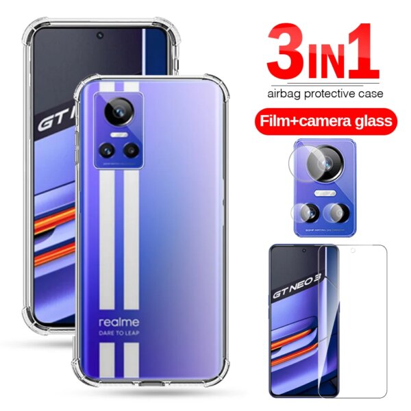 Funda Transparente 3en1 Para Realme GT Neo3 6.7\