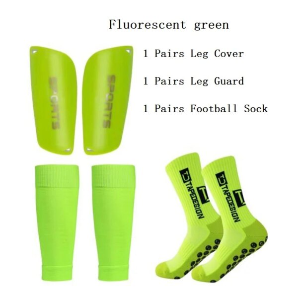 3 uds calcetines de fútbol antideslizantes para hombre deportes al aire libre agarre calcetín de fútbol espinilleras de fútbol espinilleras calcetines mangas protectoras ciclismo