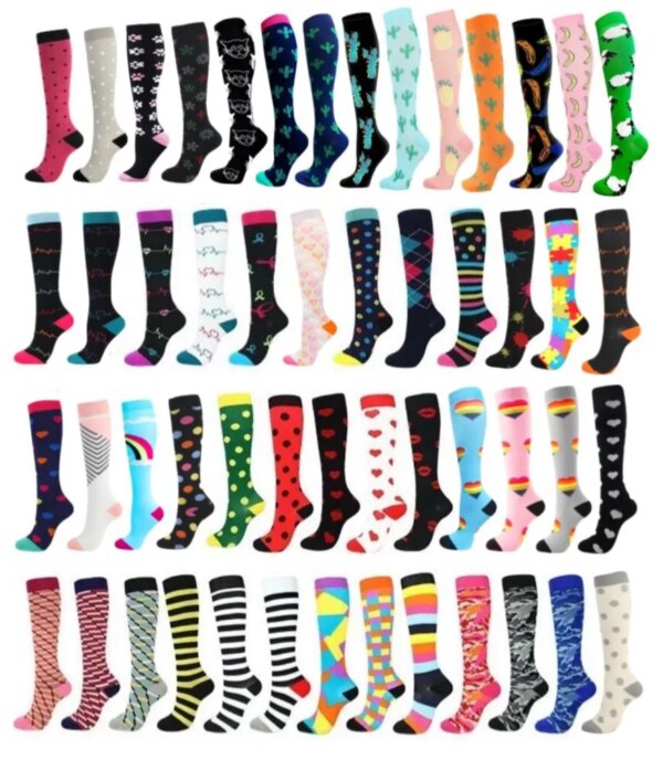 Calcetines deportivos para correr para hombre y mujer, medias de compresión para Golf, Crossfit, cansados, antidivertidos, Unisex, para viajes en bicicleta al aire libre, 49 estilos