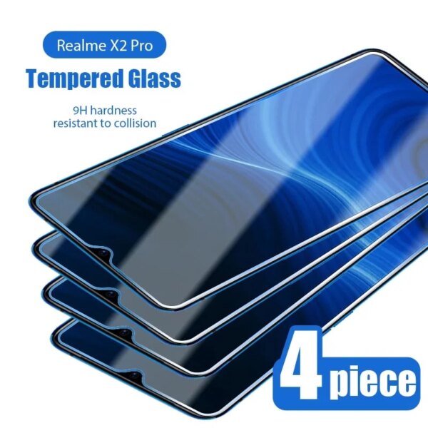 4 Uds vidrio templado transparente en Realme 8 Pro 8 7 Pro 7 6 Pro X7 Pro cristal Protector de pantalla para Realme GT Neo C21 C25 C3