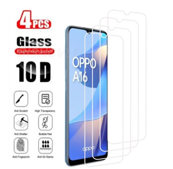 4 Uds para OPPOA16 CPH2269 A16e protector de vidrio templado para OPPO A16 A16s A16K 6,52 \