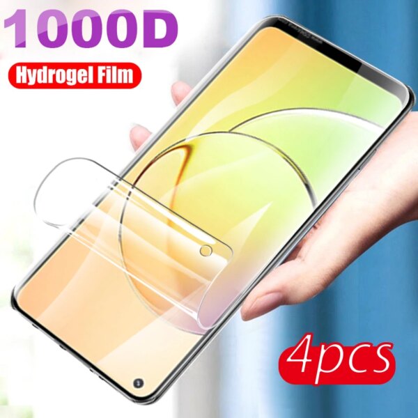 4 Uds Protector de pantalla de película de hidrogel para Realme 10 Protector de pantalla Realmi 10 Smartphone Realme10 4G 6,4 pulgadas vidrio no templado