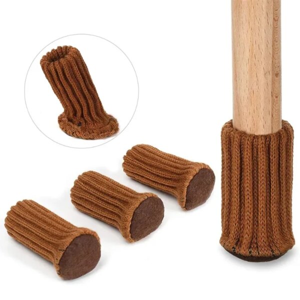 4 Uds. Calcetines para patas de mesa, calcetines tejidos para muebles, protectores de suelo, patas para muebles, mesa, silla, funda protectora para muebles