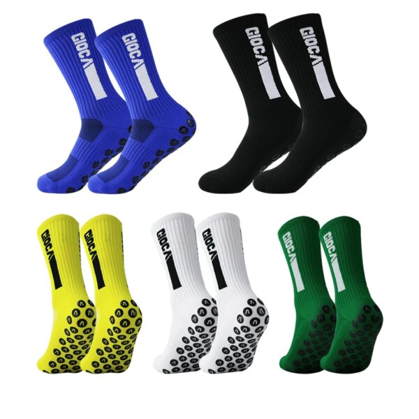 Calcetines antideslizantes para fútbol, ​​5 colores, almohadillas de agarre antideslizantes, calcetines deportivos para ciclismo, talla 8-12