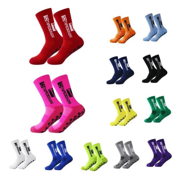 5 pares de calcetines de fútbol antideslizantes para hombre con diseño de grifo, calcetín de fútbol antideslizante, agarre para deportes al aire libre de alta calidad, correr, ciclismo, transpirable