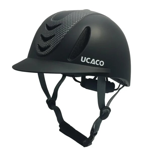 Casco ecuestre ultraligero para niños y adultos, casco de equitación ajustable, sombrero de caballero, equipo de caballo con ala extraíble, 50-61cm