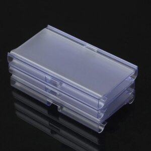 50 Uds etiqueta para estante de supermercado etiqueta de precio señal de PVC transparente soporte de exhibición de etiquetas engrosamiento para estante de tienda gancho 60*40mm/80*40mm