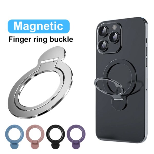 ANKNDO soporte magnético giratorio para anillo de teléfono para iPhone Samsung Huawei para soporte de agarre de anillo MagSafe soporte para funda magnética