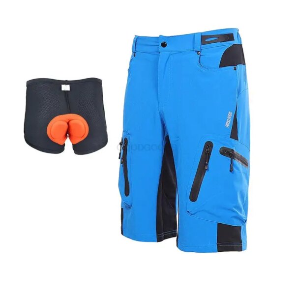 ARSUXEO Pantalones cortos de ciclismo para hombre de secado rápido transpirables sueltos al aire libre MTB pantalones cortos para bicicleta de montaña deportes correr bicicleta pantalones cortos