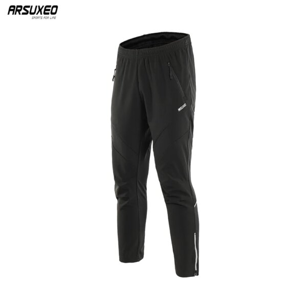 ARSUXEO-pantalones térmicos de lana para hombre, pantalón cálido para invierno, multideportes, para correr, ciclismo, resistente al viento, 18Z