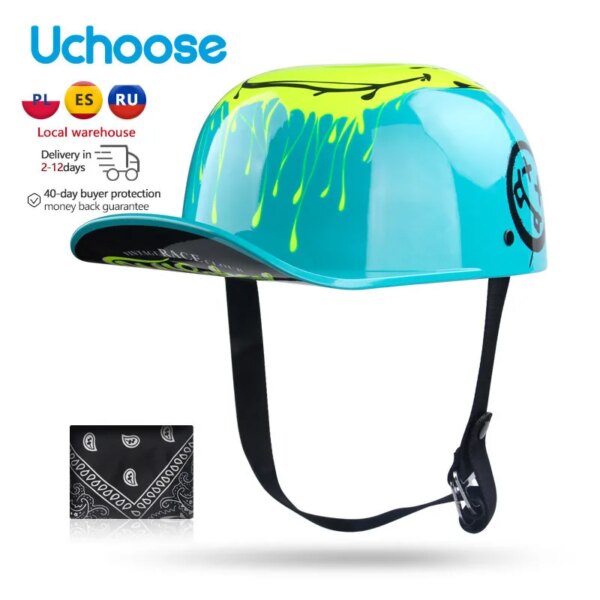 Adultos Cara Abierta Verano Retro Bickcles Vintage Medio Casco Gorra De Béisbol Cascos Niños Montando Motocross Hombres Mujeres