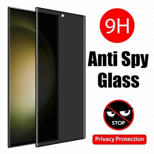 Vidrio antiespía para Samsung Galaxy S24 Ultra S23 Plus S22 Protector de pantalla de privacidad vidrio templado para Samsung S 23 S23Ultra Glass