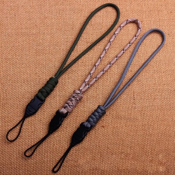 Cuerda colgante antipérdida, mochila para teléfono, llavero, linterna, cordón para cámara, cuerda de paracaídas de alta resistencia