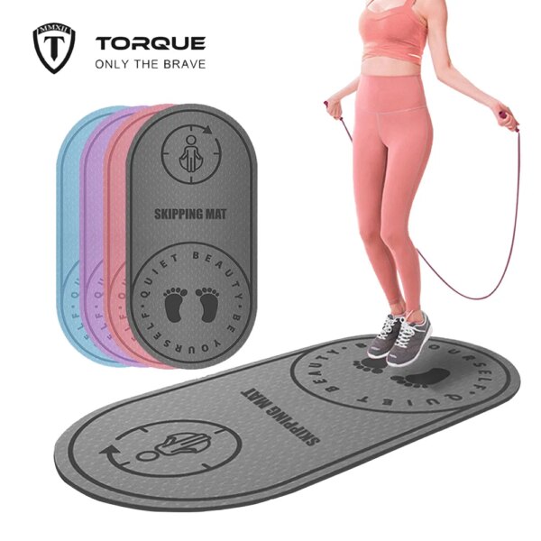 Estera antiruido para saltar a la cuerda, estera de Yoga con absorción de impacto para ejercicio, tablero de alta densidad, gimnasio al aire libre, deportes, estera para saltar TPE para Fitness