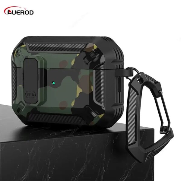 Funda protectora para Airpods Pro 2 3 1, Funda verde militar de camuflaje para Air Pods Pro 2 3 Pro2 2. ª Funda para auriculares, accesorios