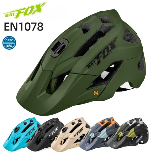 BATFOX DH MTB casco de bicicleta integralmente moldeado bicicleta de montaña visera casco ultraligero carreras equitación TRAIL ciclismo casco