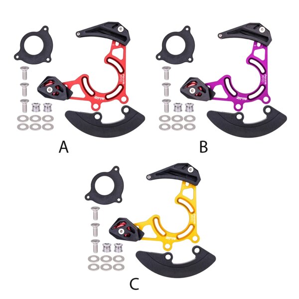 Guía para cadena de bicicleta, recogedor de caídas de aleación de aluminio BB/ISCG-05, juego de Protector de marco de placa ligero para ciclismo, color morado