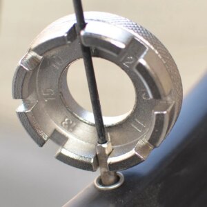 Llave para pezón de radios de bicicleta, ajustador de llanta de rueda de bicicleta con ranura de 8 vías, llave inglesa, herramienta de servicio de reparación multiherramienta, herramientas para ciclismo