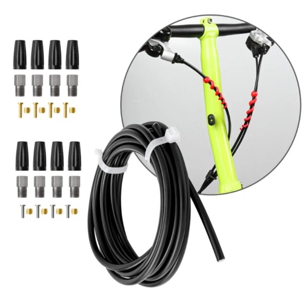 Juego de cables de carcasa y Cable de freno para bicicletas, kits de tubos de carcasa de Cable de freno de disco hidráulico para bicicleta, carcasa y Cable para bicicletas 69HD