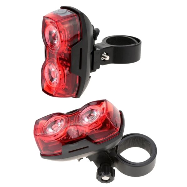 Bicicletas Ciclismo Luz trasera Bicicletas Luces 2 LED Luces traseras para bicicleta 3 modos Rojo