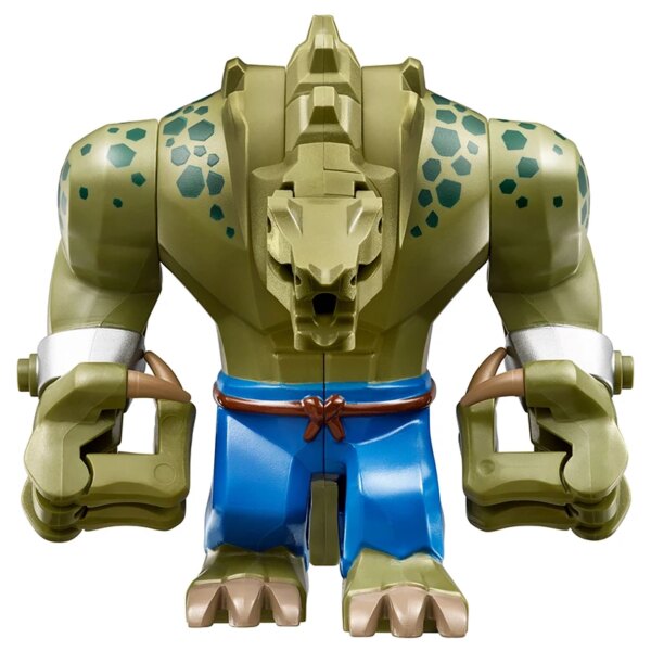 Gran tamaño 10,5 cm Killer Croc Tail Gator cocodrilo asesino modelo bloques de construcción iluminar figuras de acción ladrillos juguetes para niños