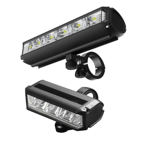 Luz delantera para bicicleta, 1400 lúmenes, recargable por USB, faros delanteros impermeables IP44 de 4000mAh, 5 modos para conducción nocturna