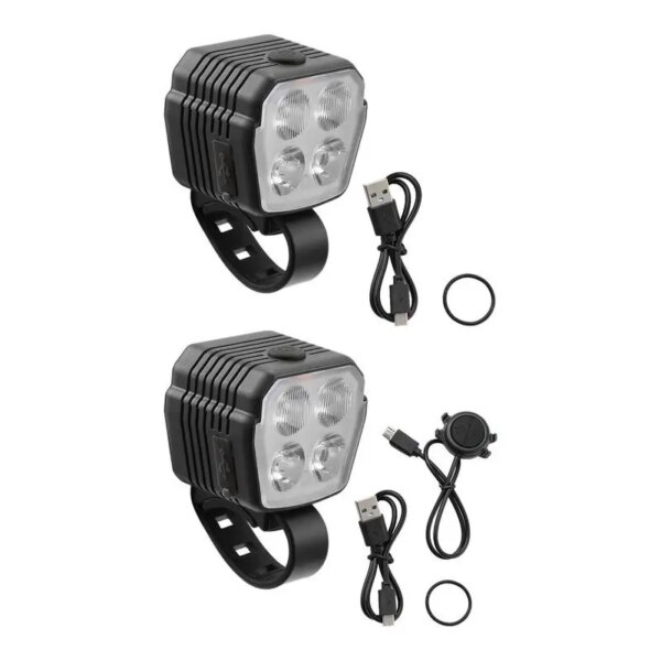 Luces de bicicleta con bocina Luz de bicicleta recargable con USB con bocina Faro de bicicleta recargable por USB luz de seguridad delantera para bicicleta